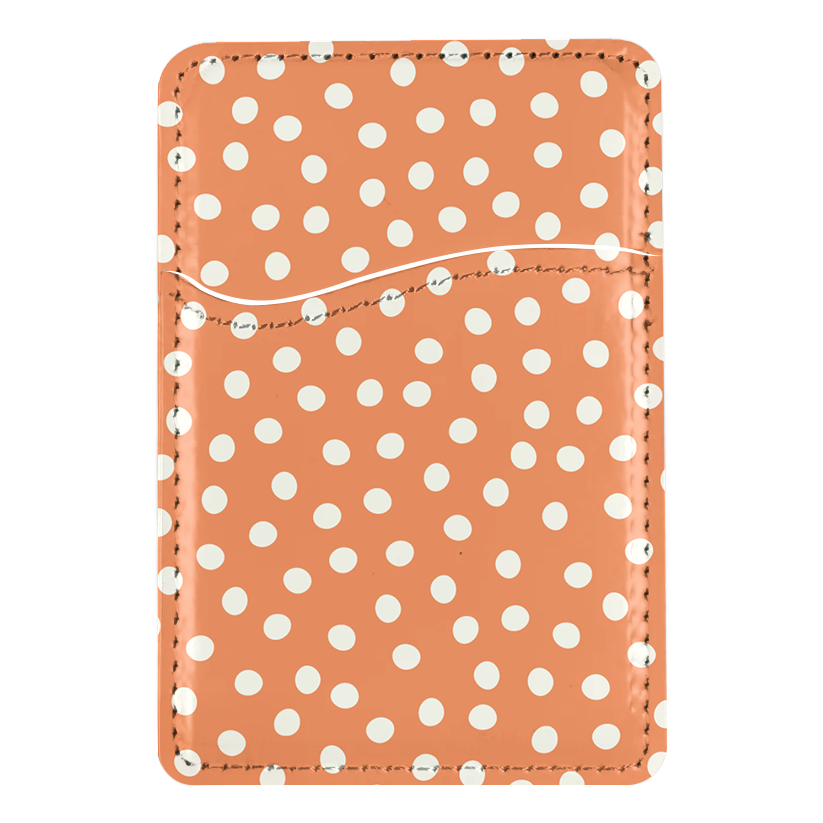 Tangerine Dots MagSafe Card Holder