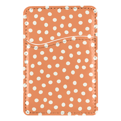 Tangerine Dots MagSafe Card Holder
