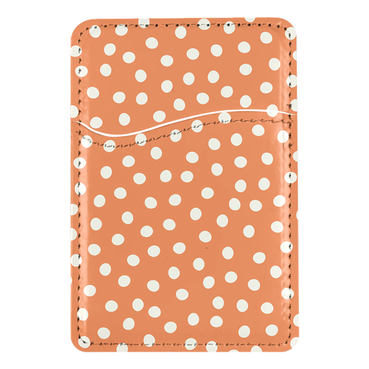 Tangerine Dots MagSafe Card Holder