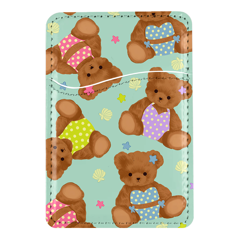 Teddy Beach MagSafe Card Holder