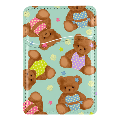 Teddy Beach MagSafe Card Holder