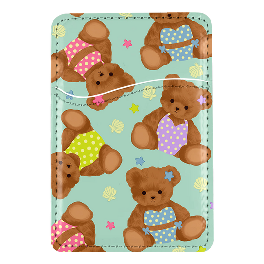 Teddy Beach MagSafe Card Holder