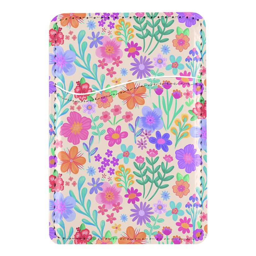 Neon Garden MagSafe Card Holder