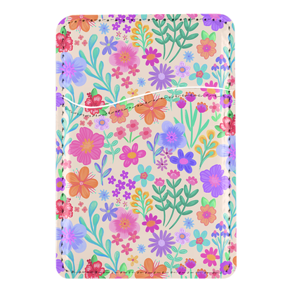 Neon Garden MagSafe Card Holder