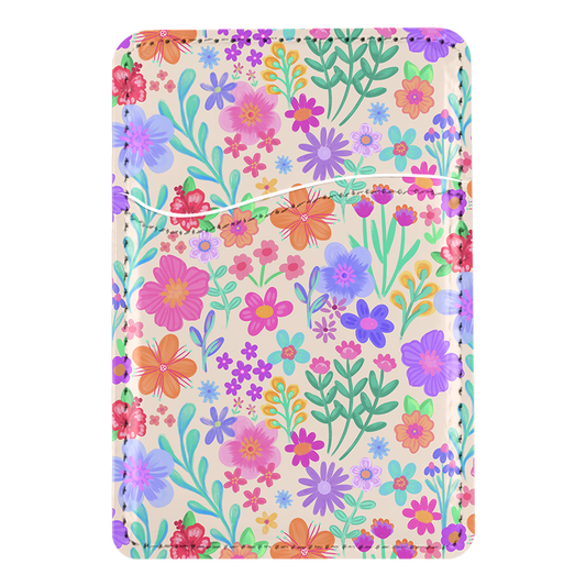 Neon Garden MagSafe Card Holder
