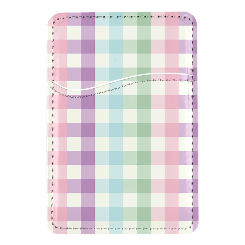 Pastel Gingham MagSafe Card Holder