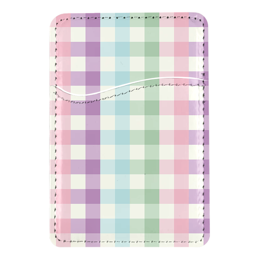 Pastel Gingham MagSafe Card Holder