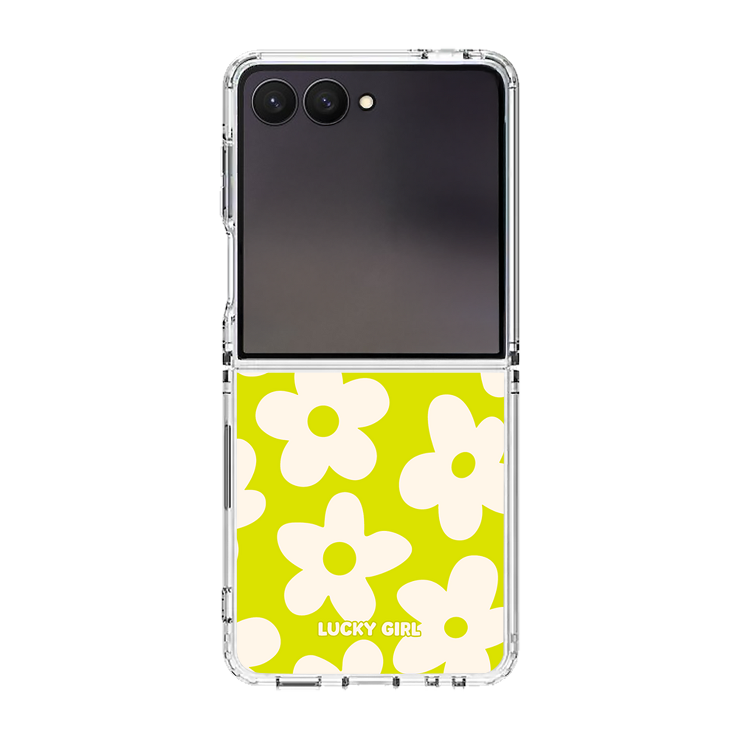 Electric Lime Big Blooms Clear Case Insert