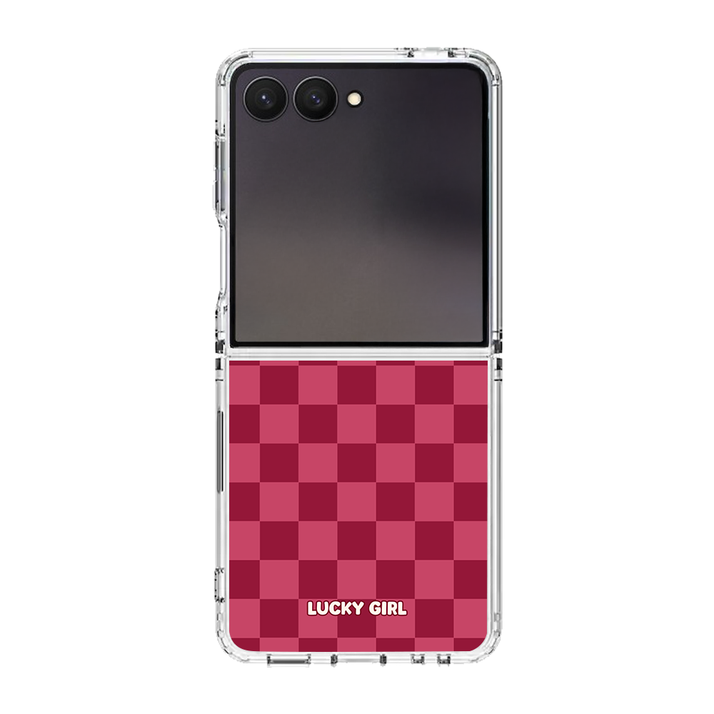 Black Cherry Checkers Clear Case Insert