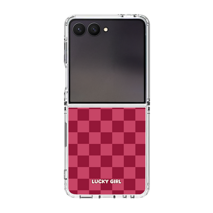 Black Cherry Checkers Clear Case Insert