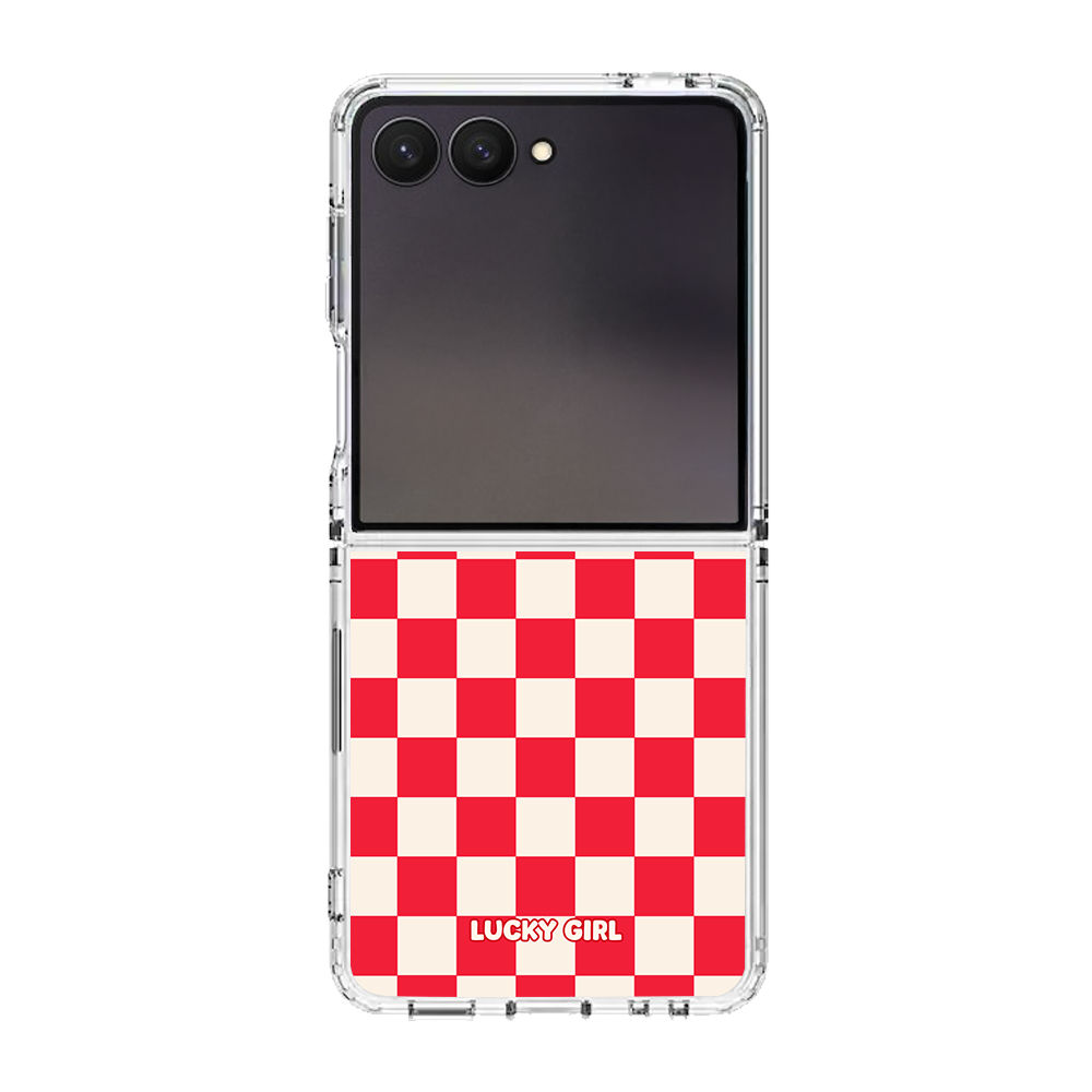 Vermillion Checkers II Clear Case Insert