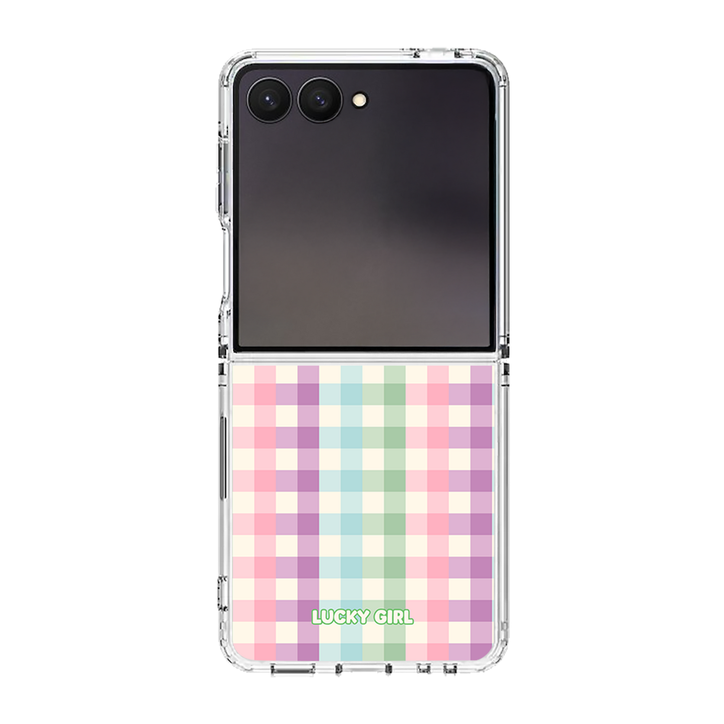 Pastel Gingham Clear Case Insert
