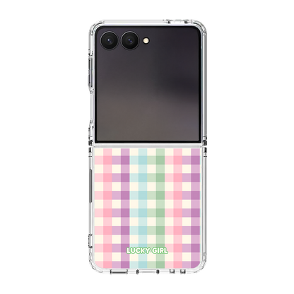 Pastel Gingham Clear Case Insert