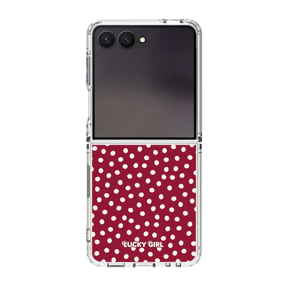 Black Cherry Dots Clear Case Insert