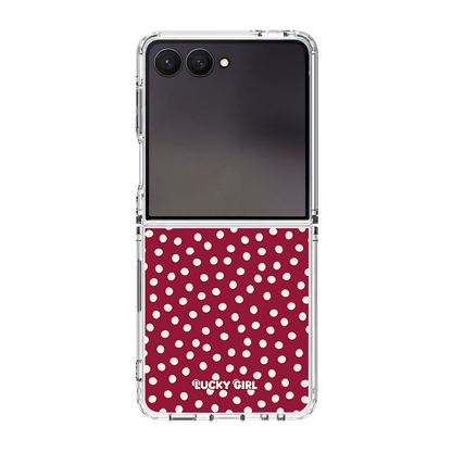 Black Cherry Dots Clear Case Insert