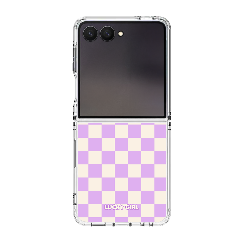 Lilac Checkers II Clear Case Insert