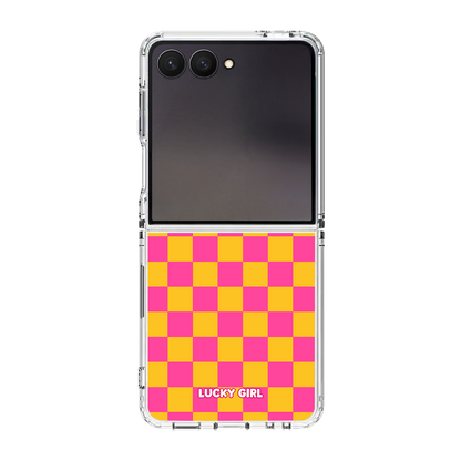 Pink Lemonade Checkers Clear Case Insert