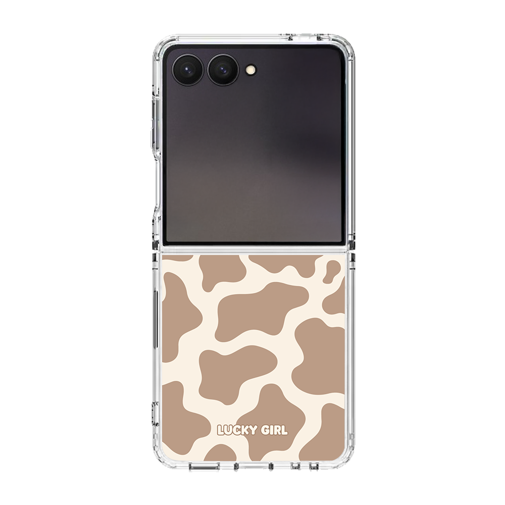 Chestnut Cow Print Clear Case Insert