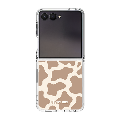 Chestnut Cow Print Clear Case Insert