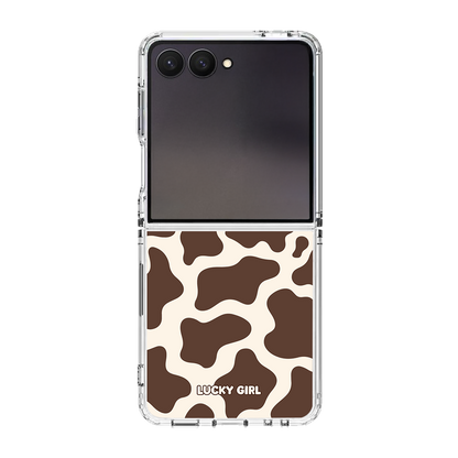 Espresso Cow Print Clear Case Insert