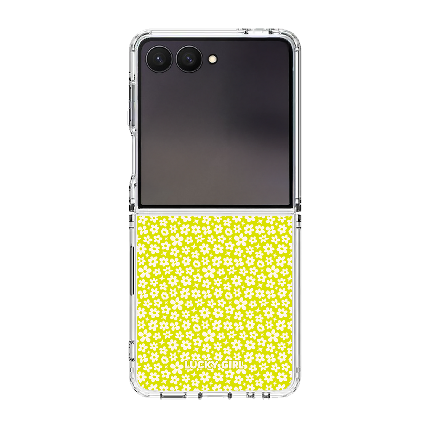 Electric Lime Little Blooms Clear Case Insert