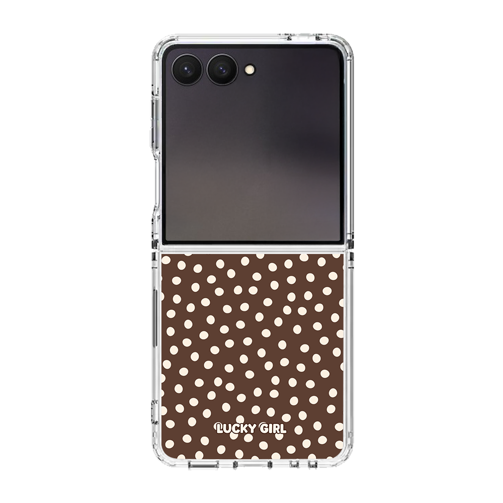 Espresso Dots Clear Case Insert