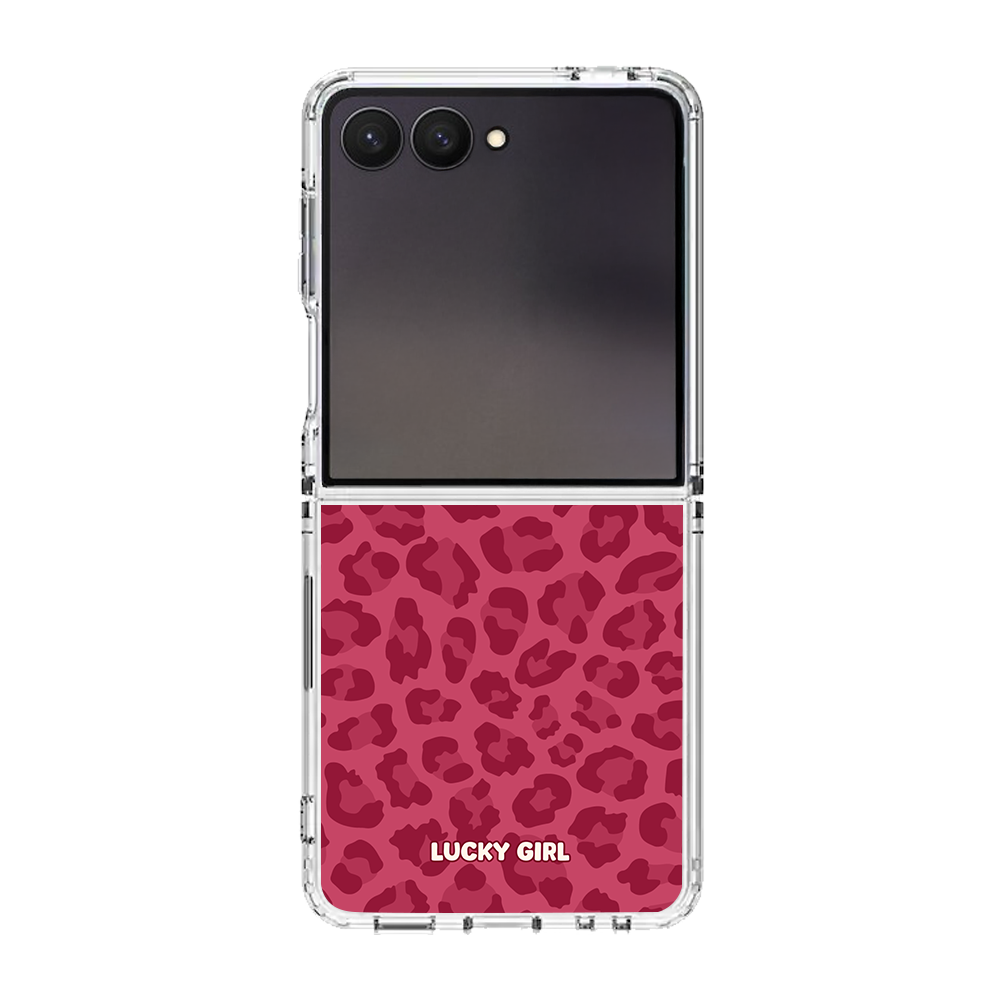 Black Cherry Leopard Clear Case Insert