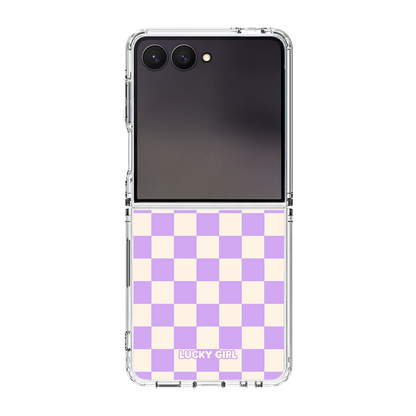Lavender Checkers II Clear Case Insert