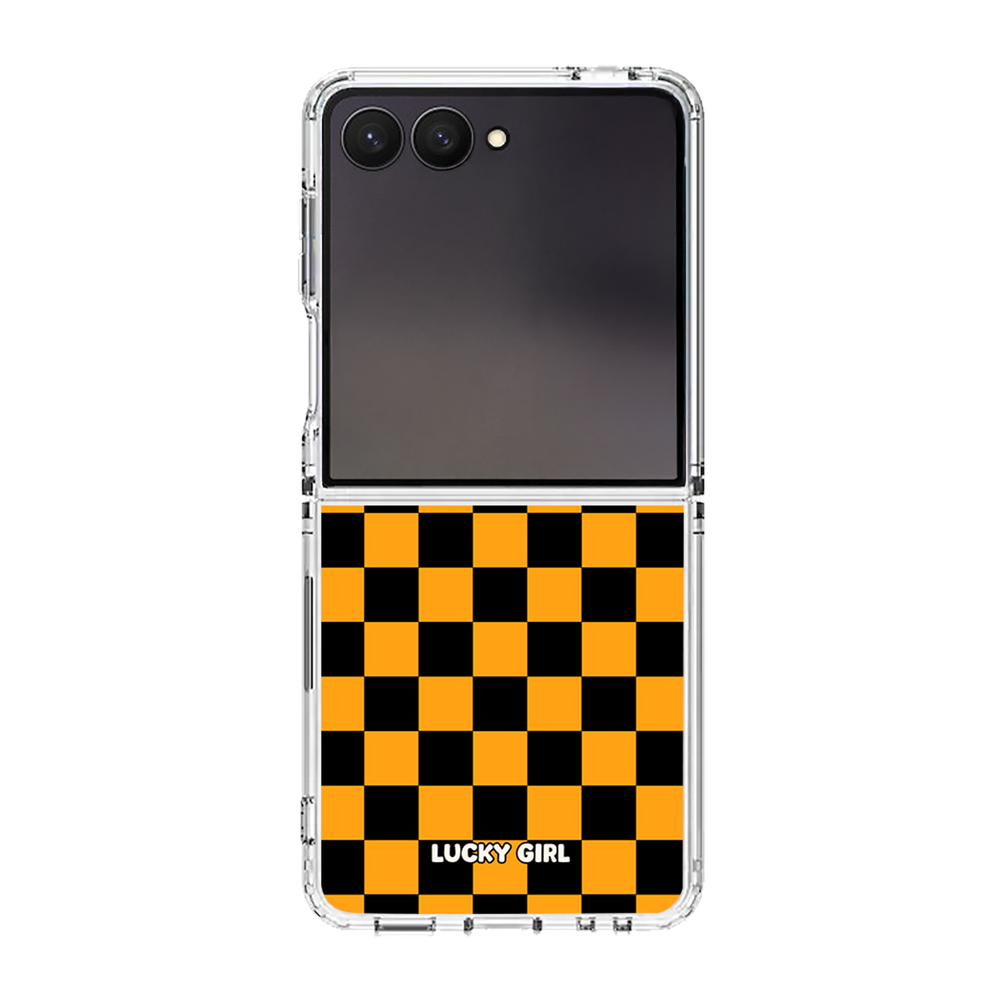 Creamsicle Checkers Clear Case Insert
