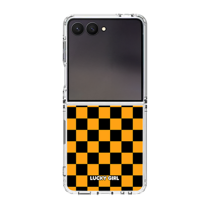 Creamsicle Checkers Clear Case Insert