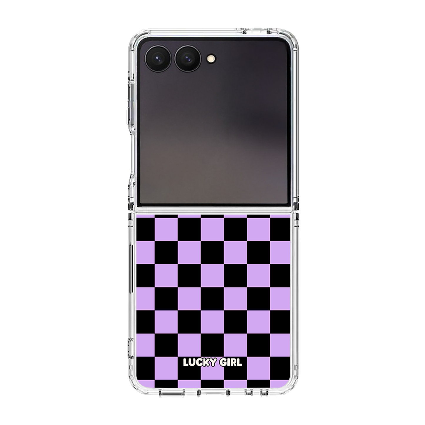 Lavender Checkers Clear Case Insert