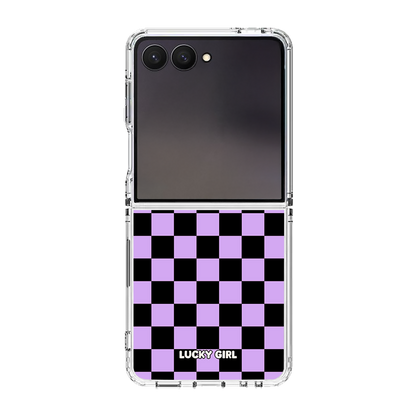 Lavender Checkers Clear Case Insert