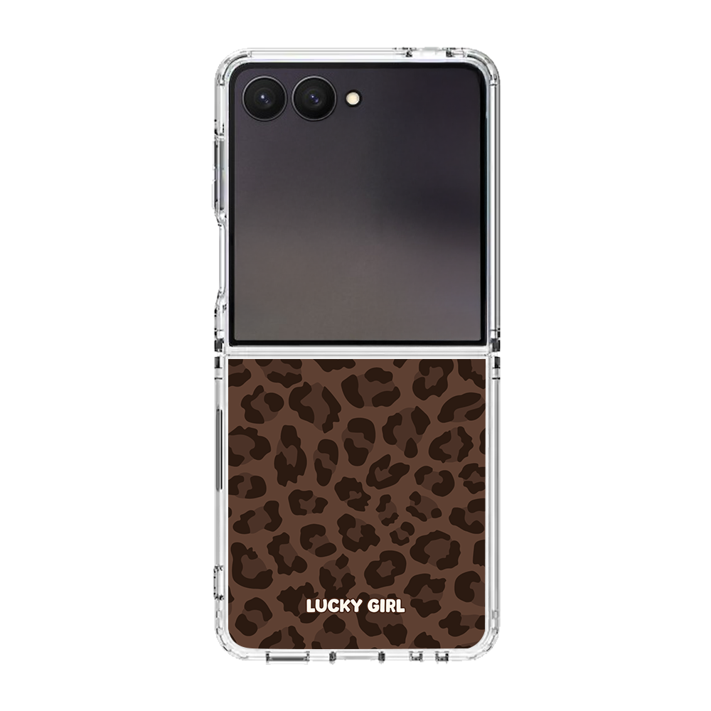 Espresso Leopard Clear Case Insert